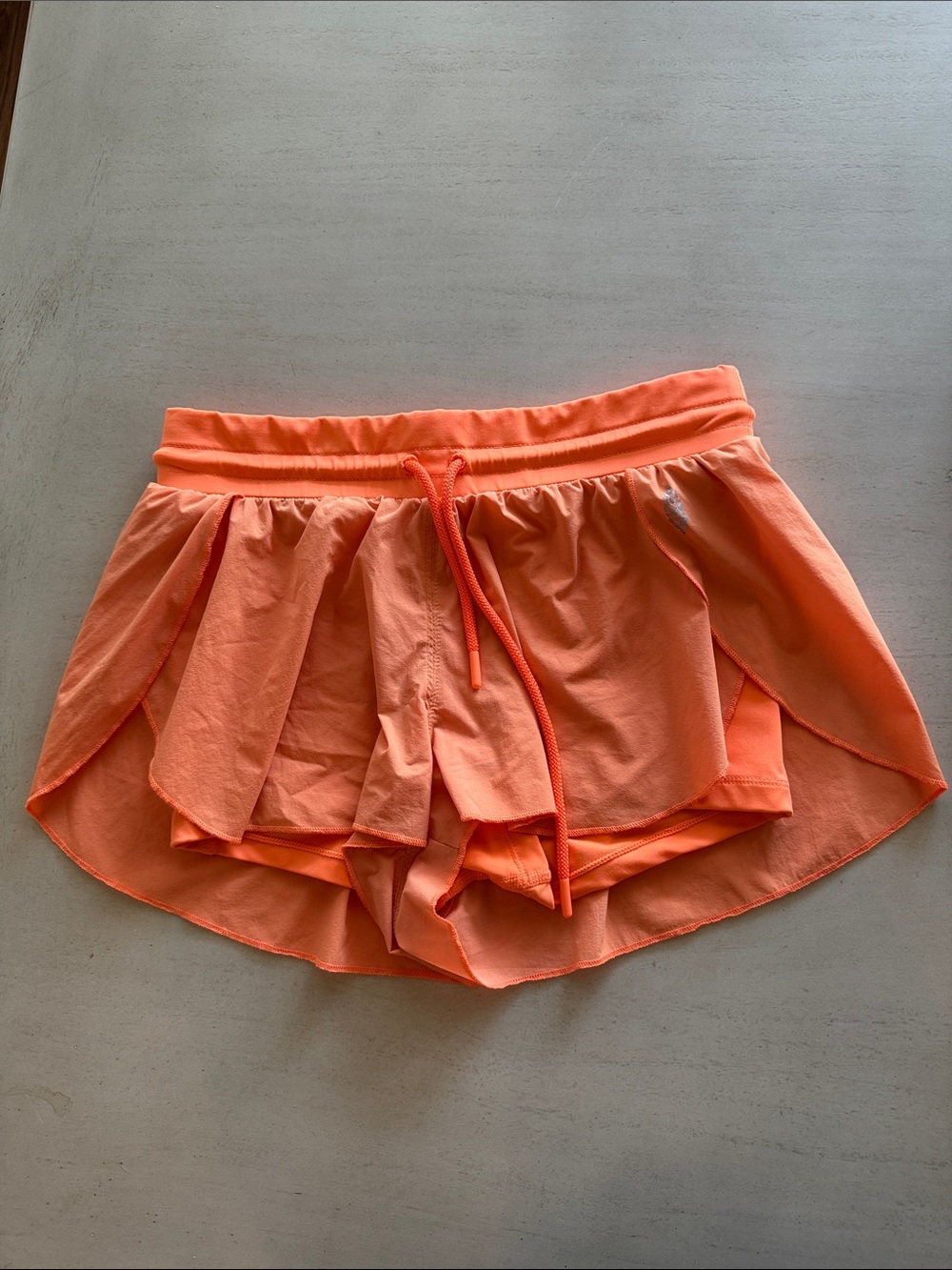 FP Movement by Free People Coral Layered Athletic Skort with Drawstring